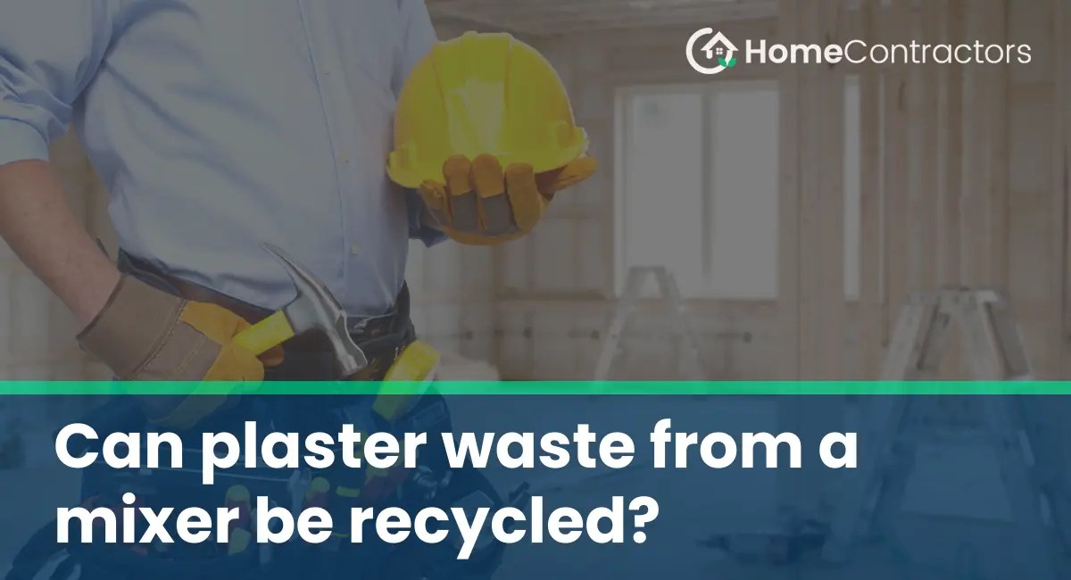 Can plaster waste from a mixer be recycled?