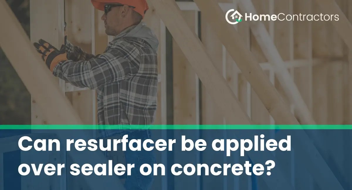 Can resurfacer be applied over sealer on concrete?