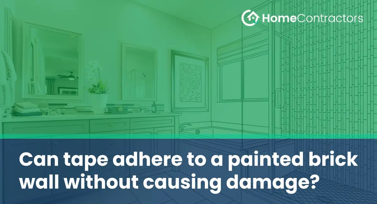Can tape adhere to a painted brick wall without causing damage