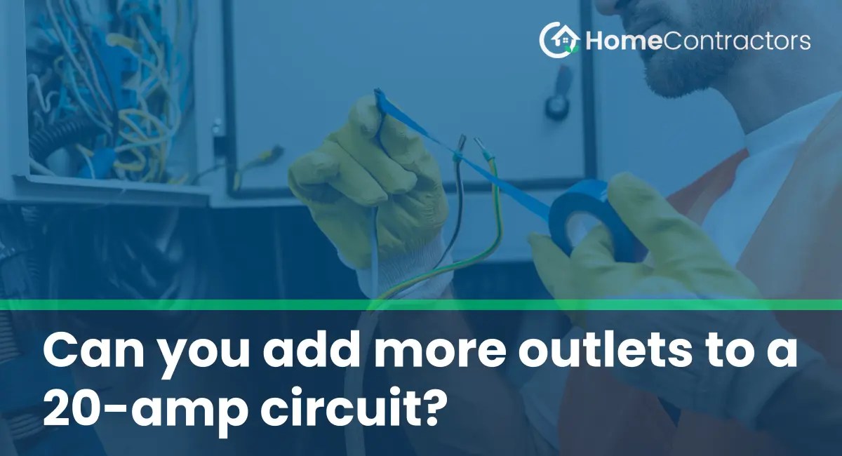 Can you add more outlets to a 20amp circuit?