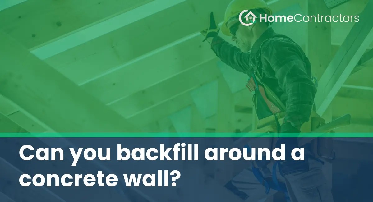 Can you backfill around a concrete wall?
