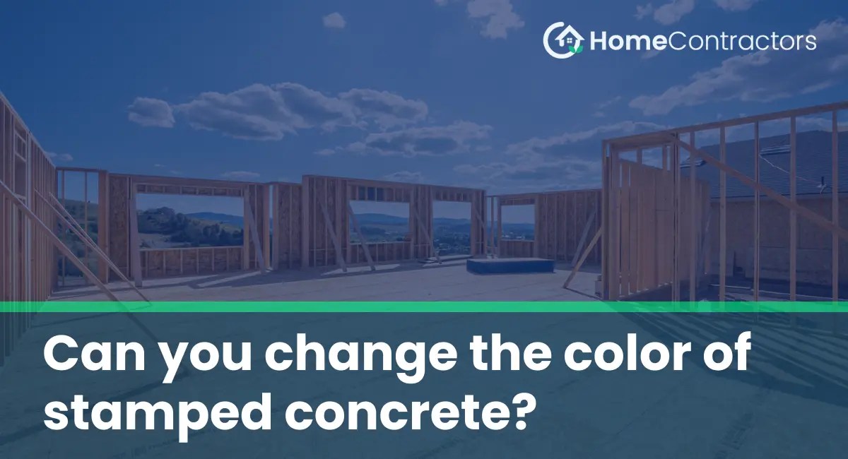 Can you change the color of stamped concrete?