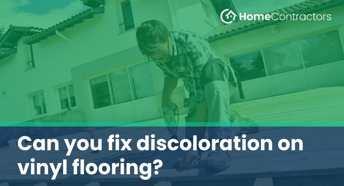 Can you fix discoloration on vinyl flooring?