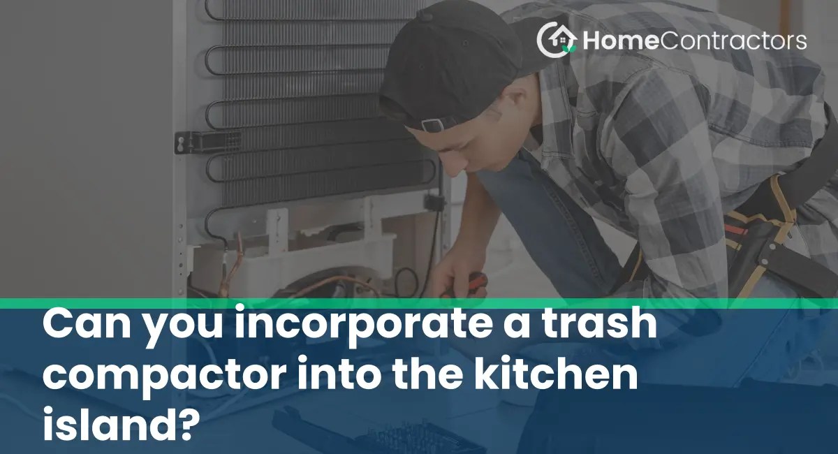Can you incorporate a trash compactor into the kitchen island