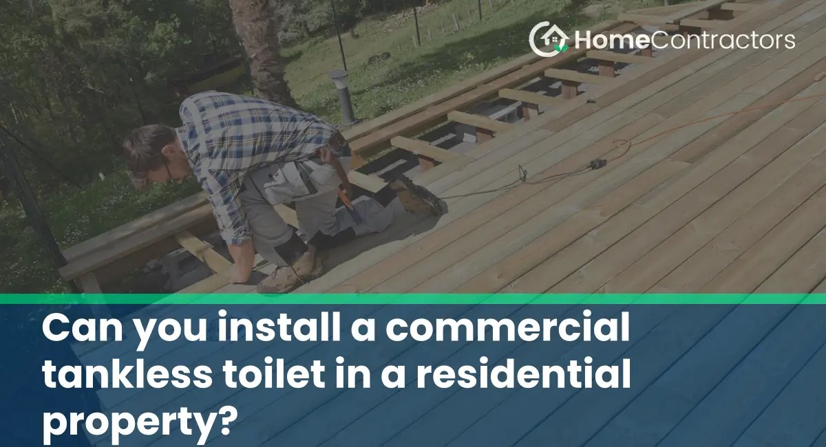 Can you install a commercial tankless toilet in a residential property