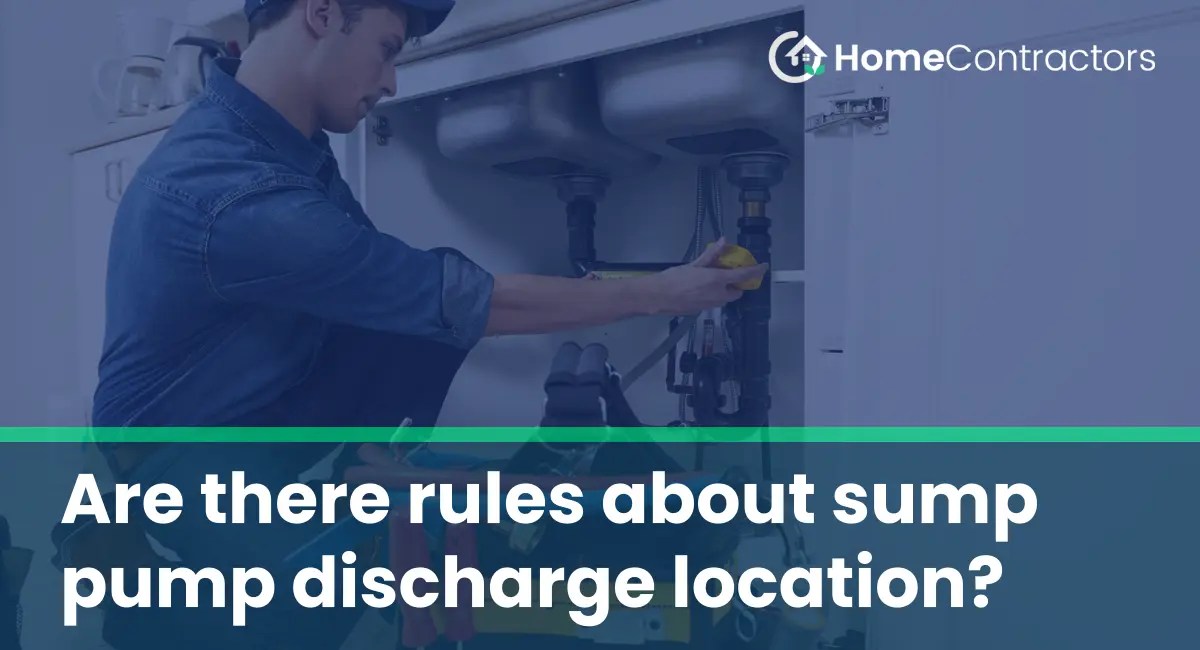 Are there rules about sump pump discharge location?