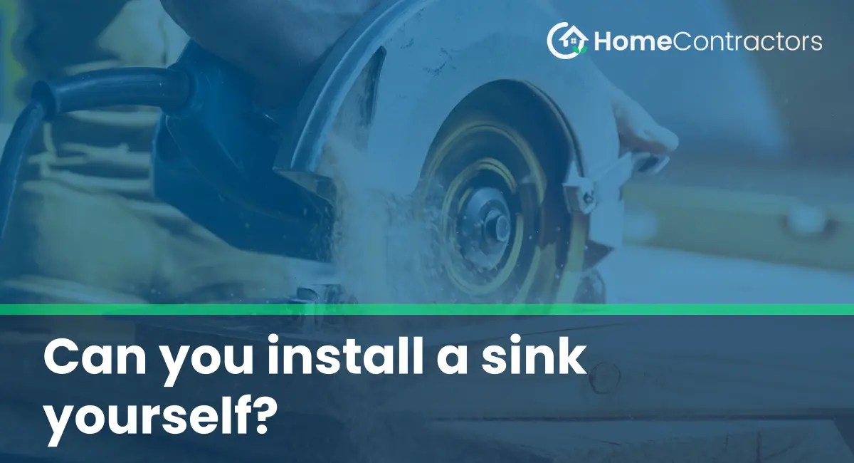 Can you install a sink yourself?