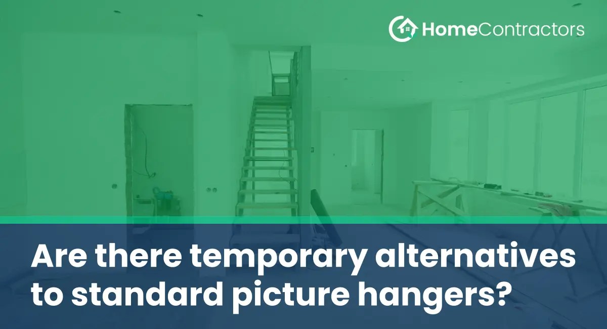 Are there temporary alternatives to standard picture hangers