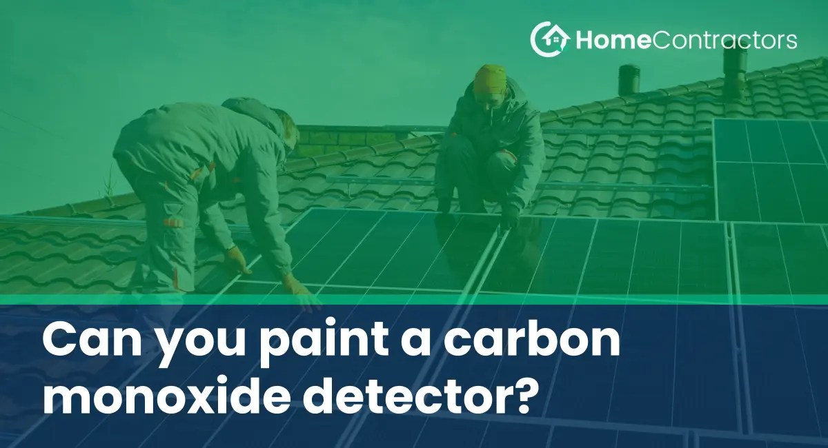 Can you paint a carbon monoxide detector?
