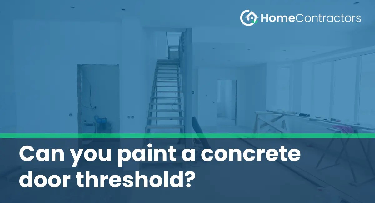 Can you paint a concrete door threshold?