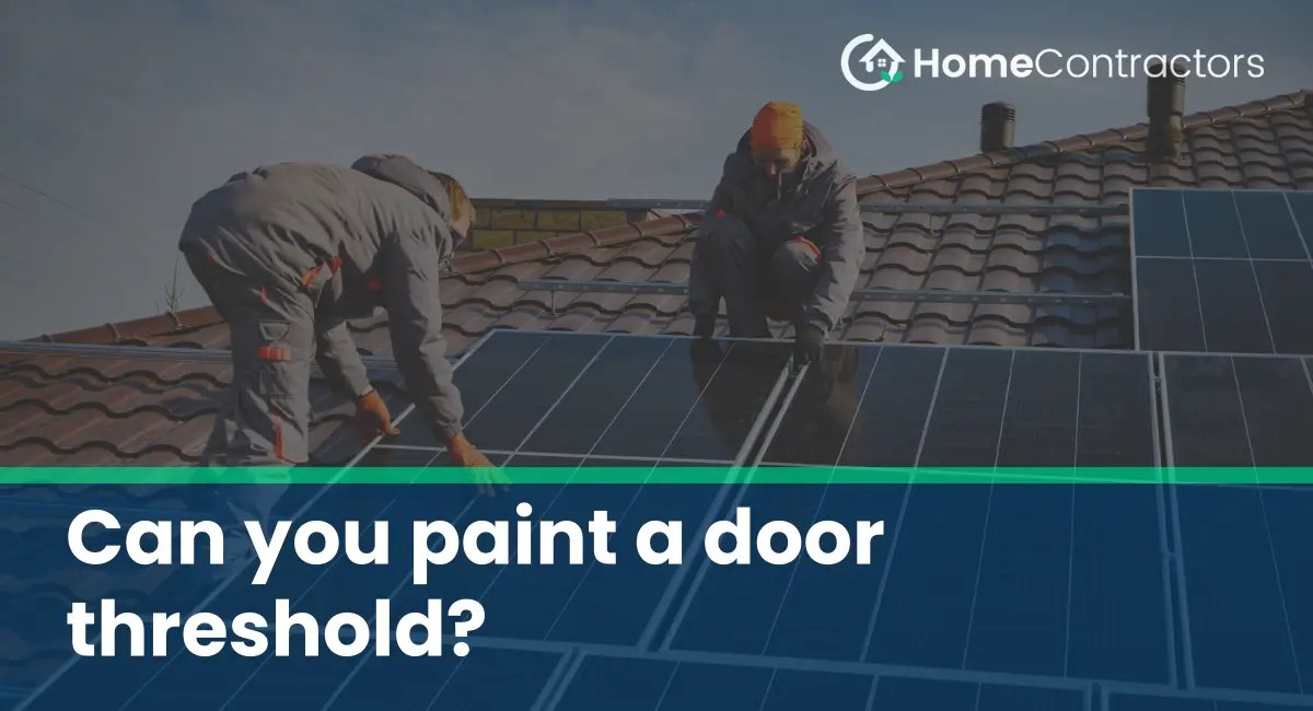 Can you paint a door threshold?