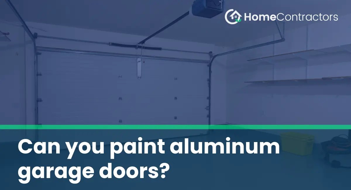 Can you paint aluminum garage doors?
