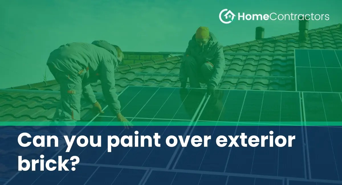 Can you paint over exterior brick?