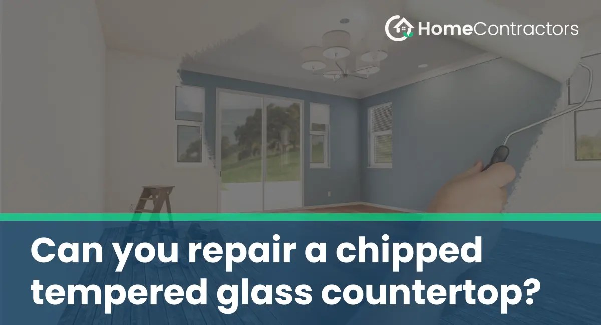 Can you repair a chipped tempered glass countertop?