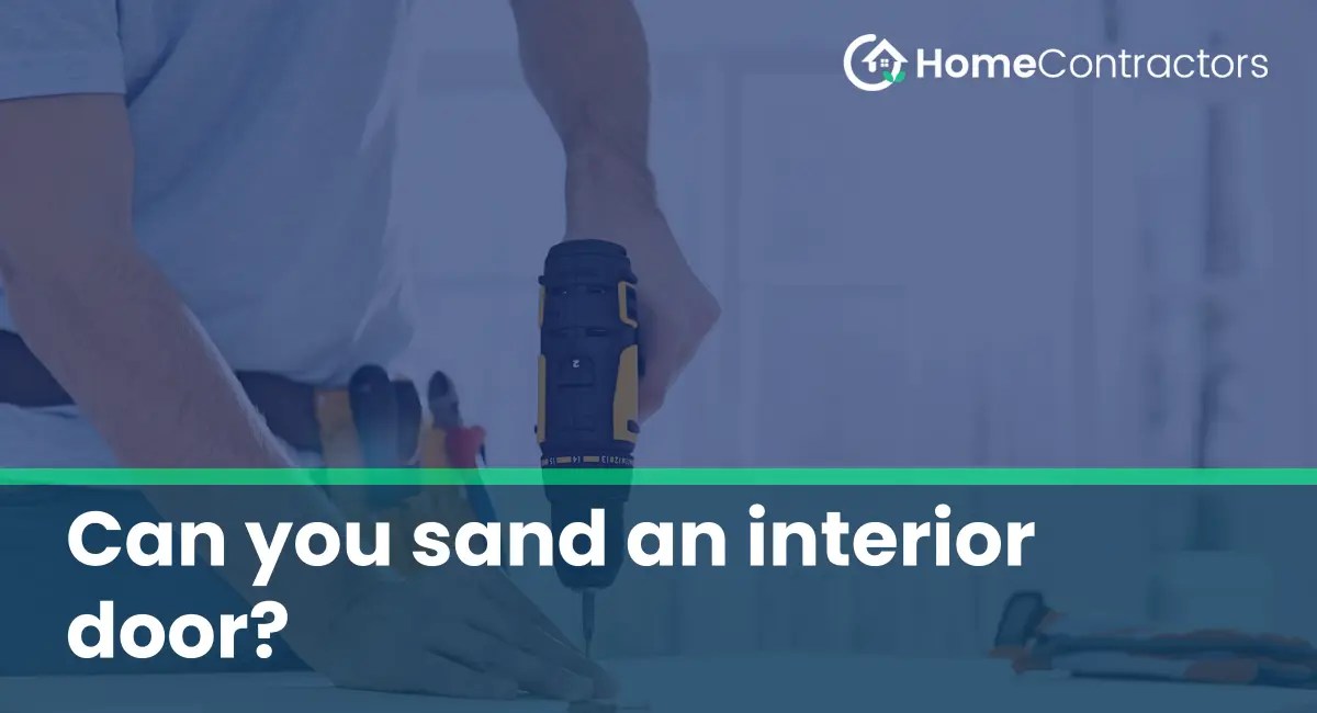Can you sand an interior door?