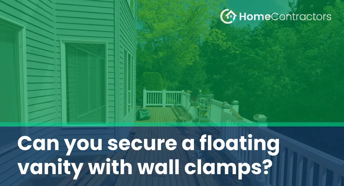 Can you secure a floating vanity with wall clamps?