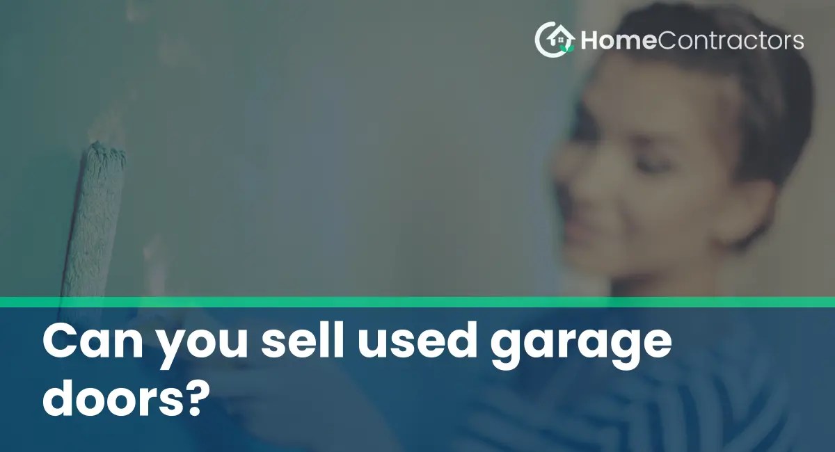 Can you sell used garage doors?
