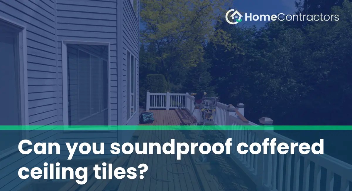 Can you soundproof coffered ceiling tiles?