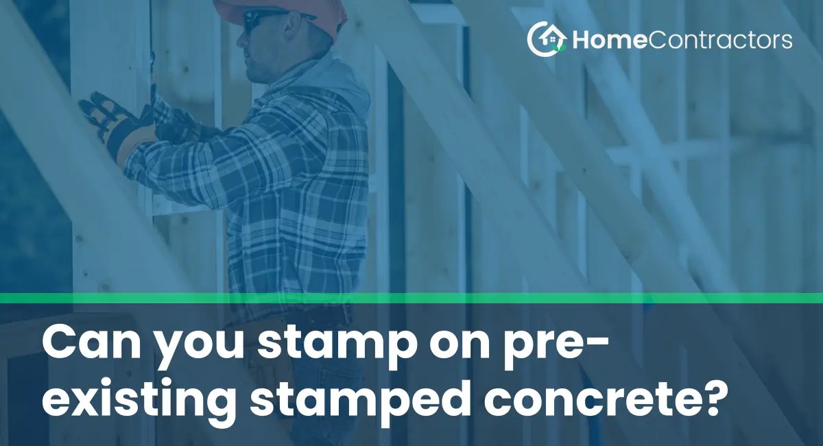 Can you stamp on preexisting stamped concrete?