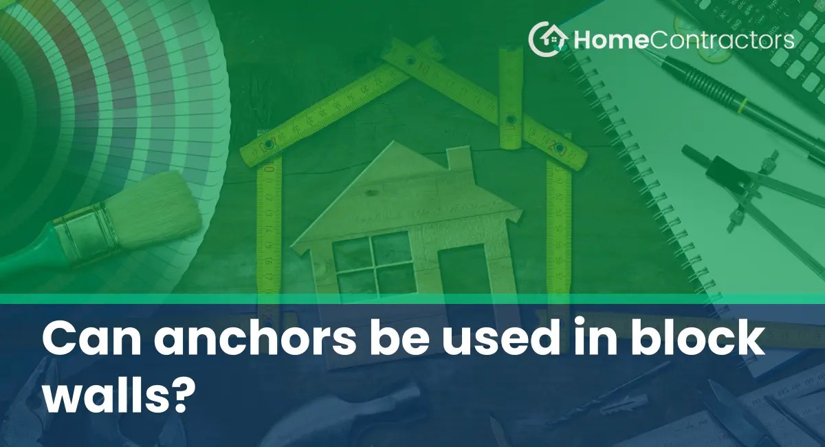 Can anchors be used in block walls?