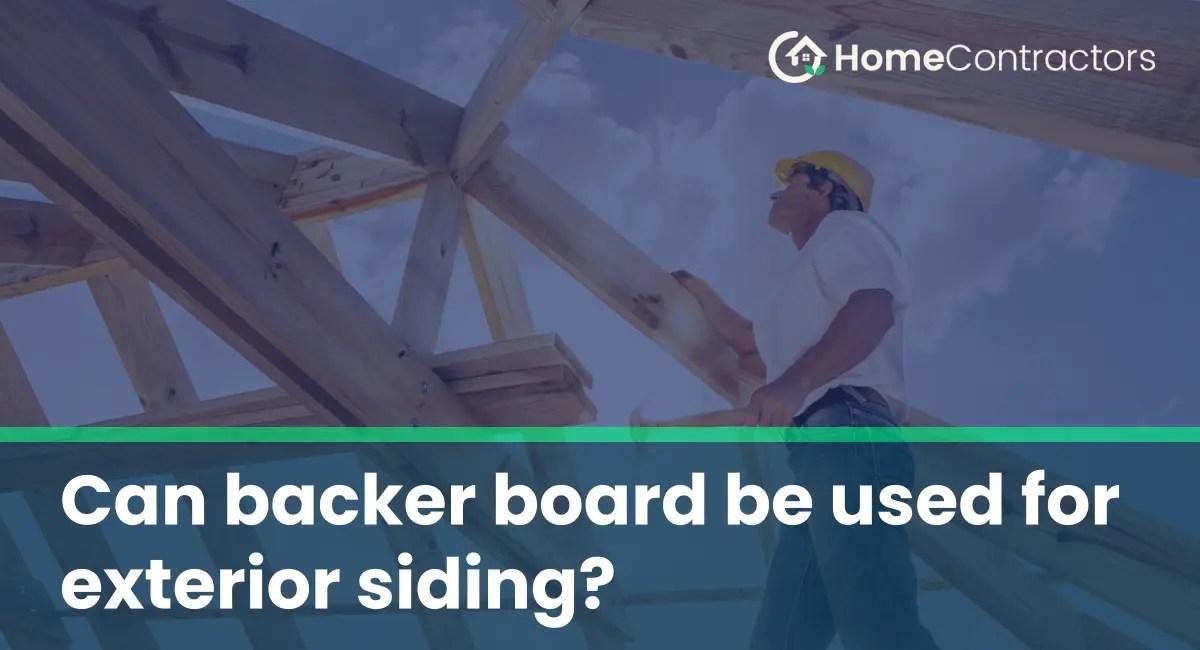 Can backer board be used for exterior siding?