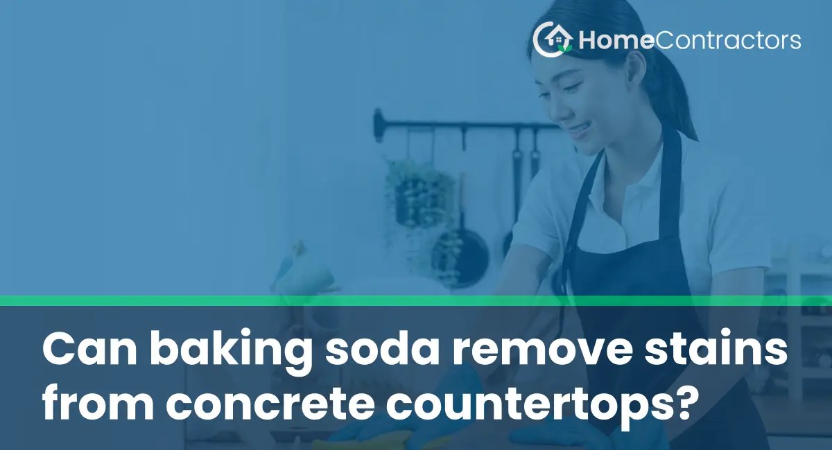 Can baking soda remove stains from concrete countertops
