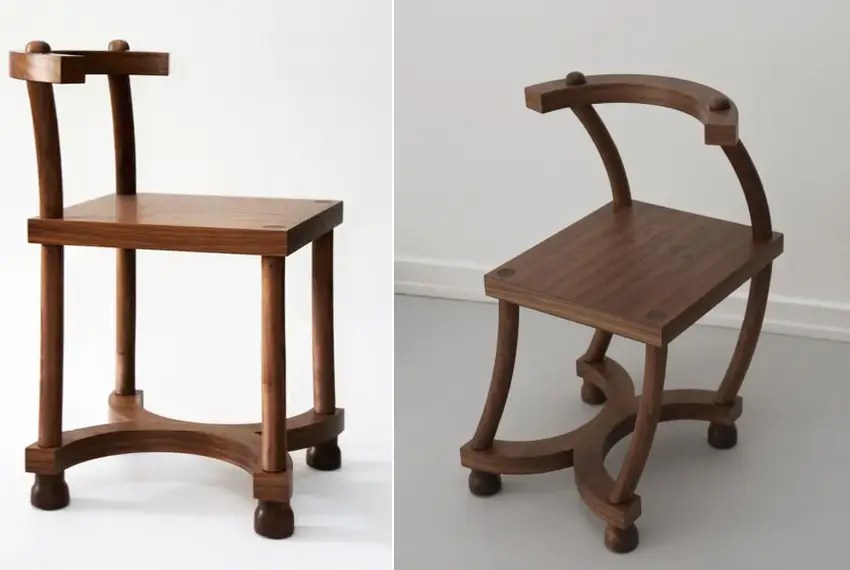 Wooden Dancing Chair Made From Birch or Walnut Wiggles Full Circle