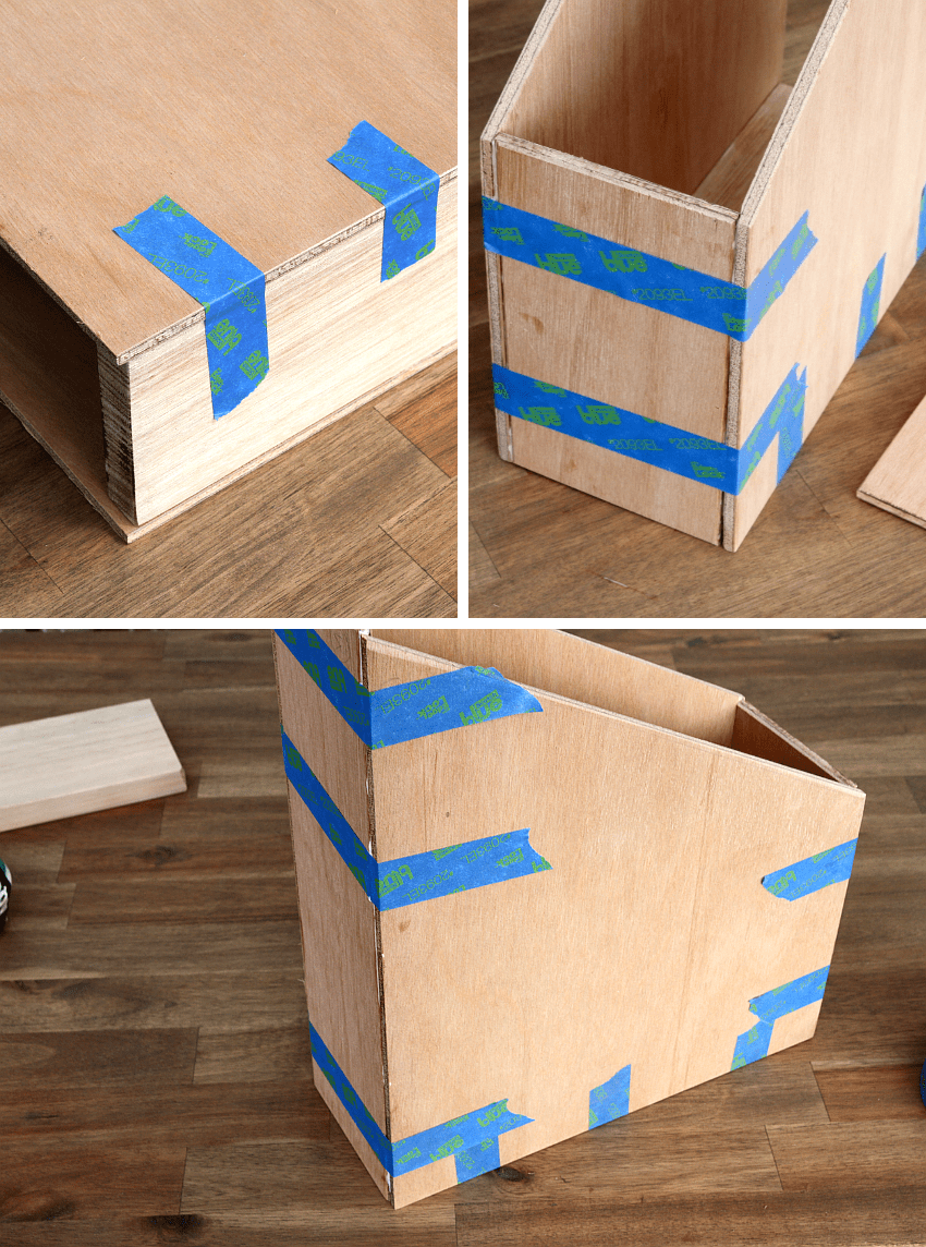 DIY Wooden Magazine File Holder
