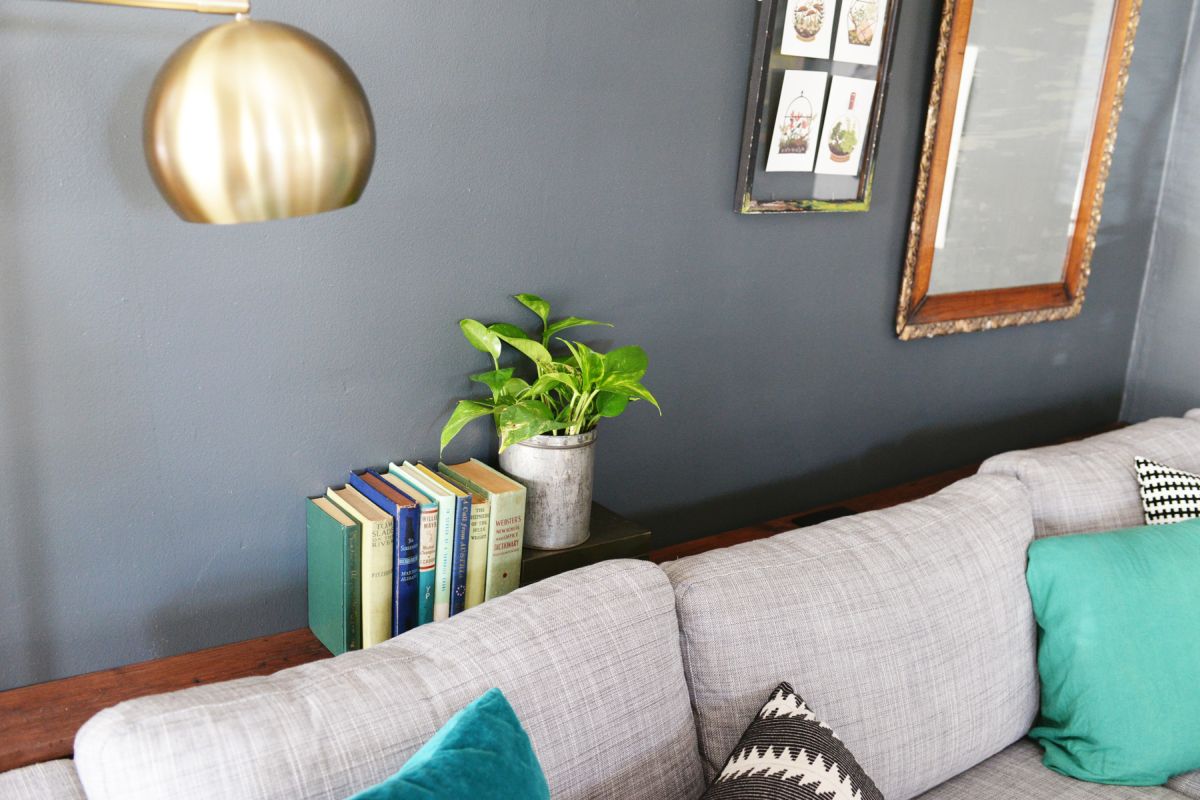 DIY Narrow Sofa Table And How To Wire An Outlet For It