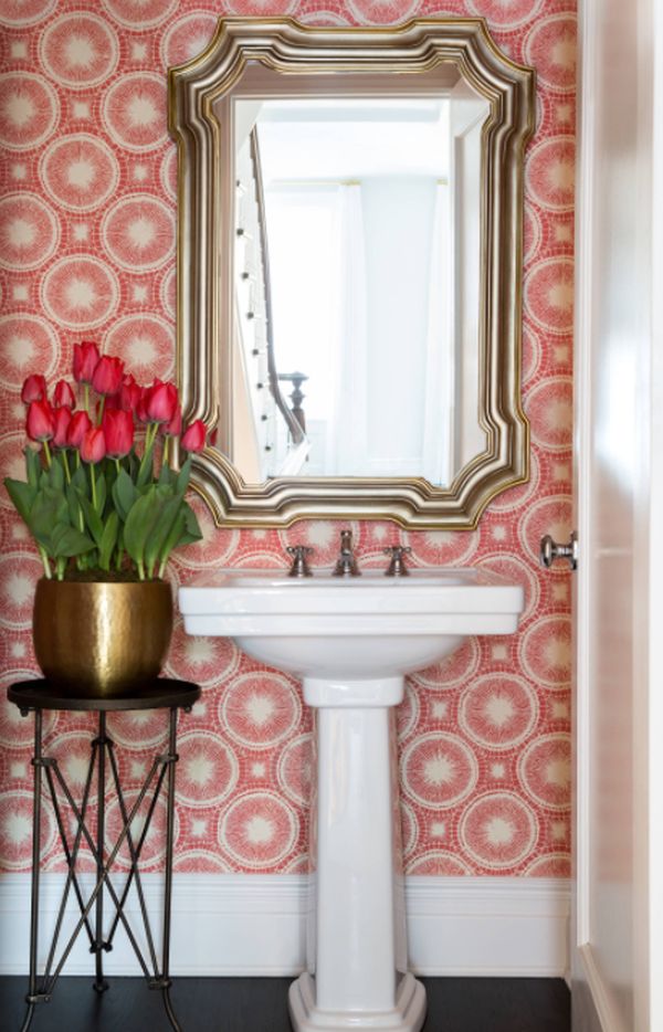 Powder Room Wallpaper That Pops!