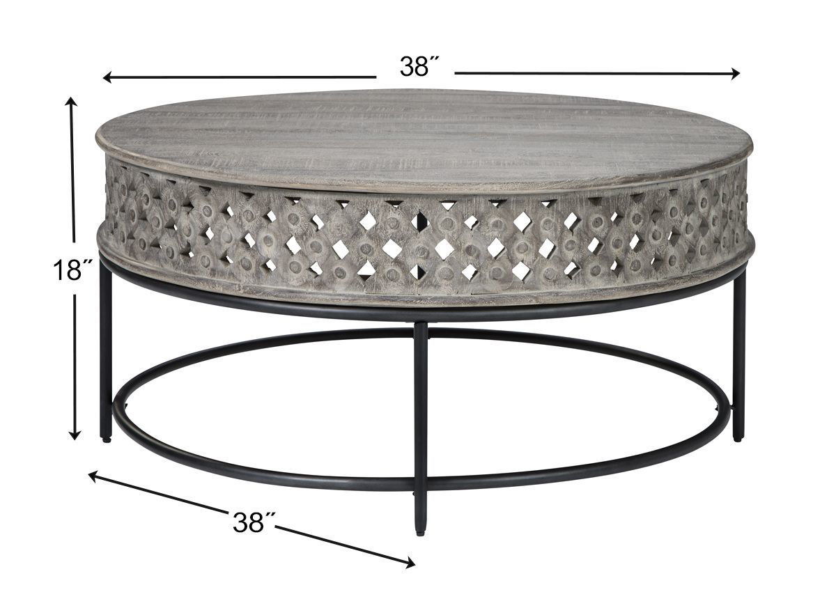 Rastella Coffee Table Light Gray Home Furniture