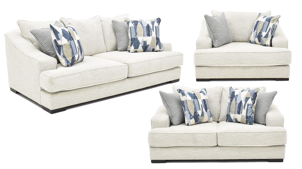 Champ Sofa Set White Home Furniture