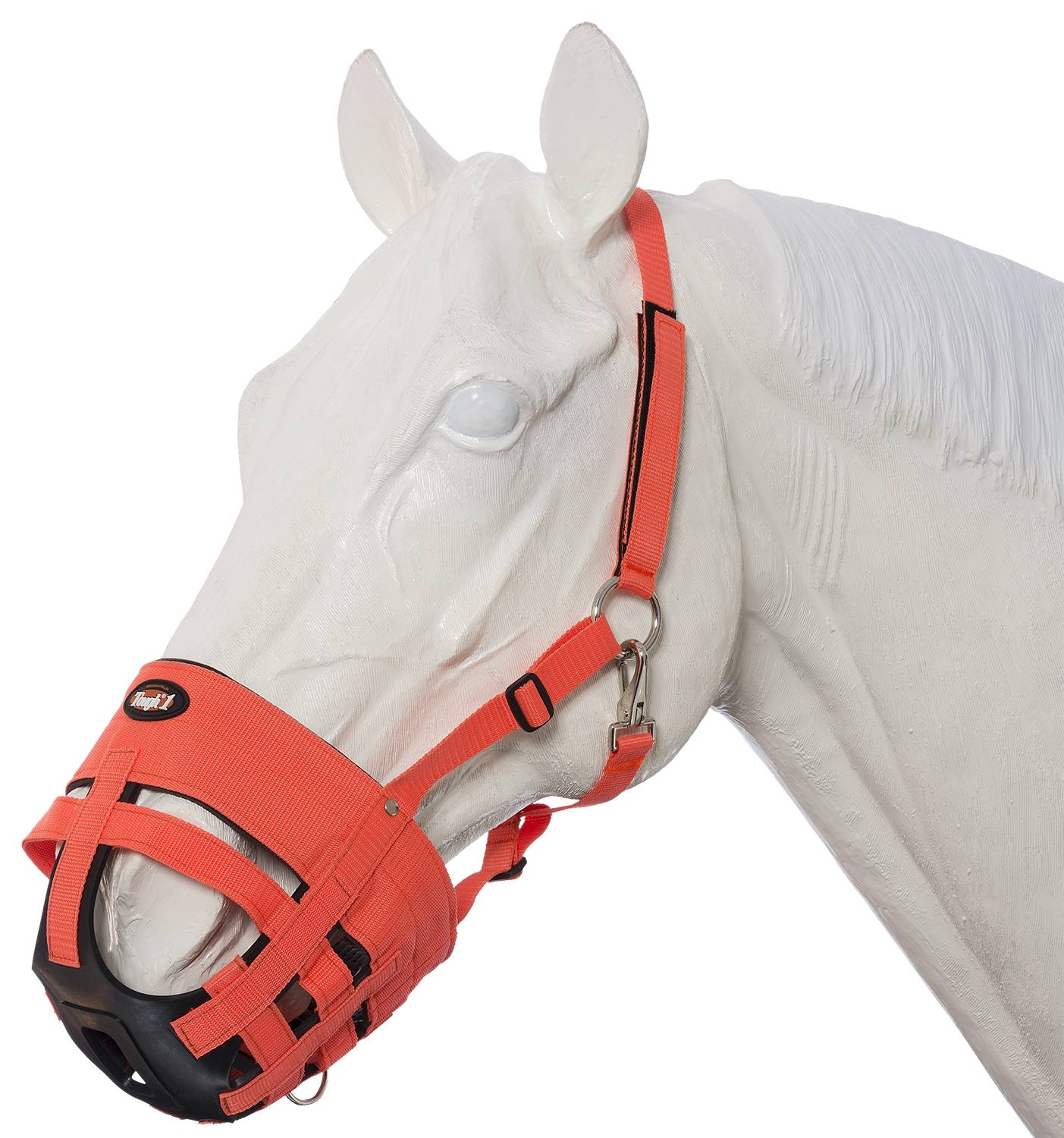 Tough1 Easy Breathe Poly/Nylon Grazing Muzzle Horse Orange eBay