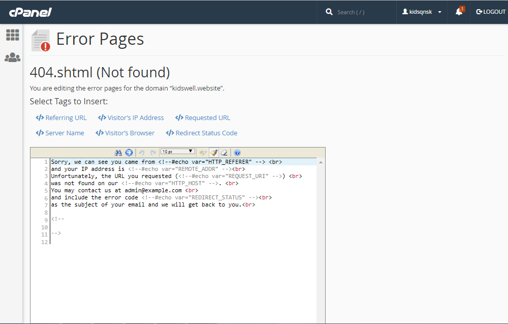 How to Create Custom Error Pages in cPanel