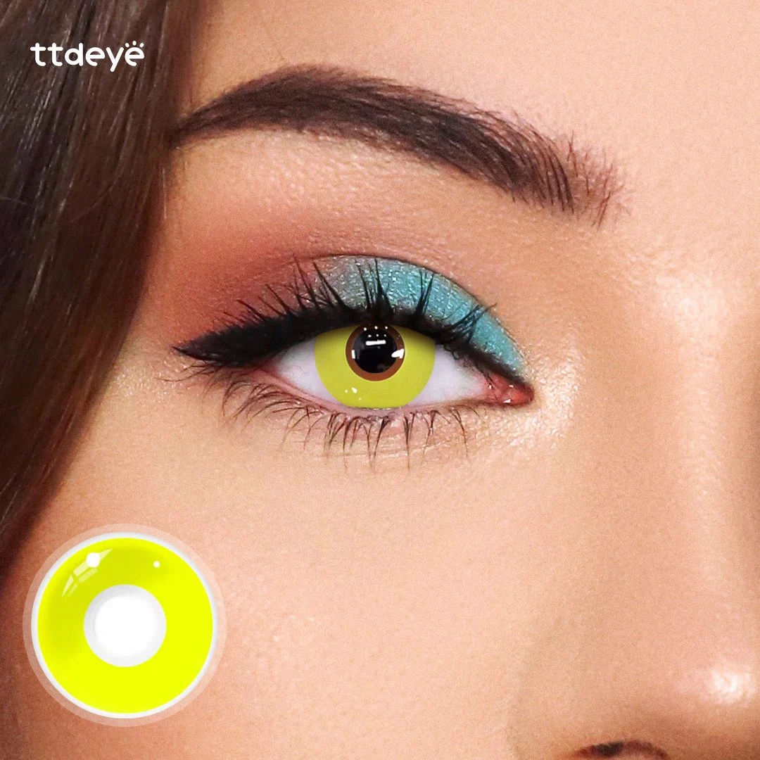 TTDeye Pure Yellow Colored Contact Lenses