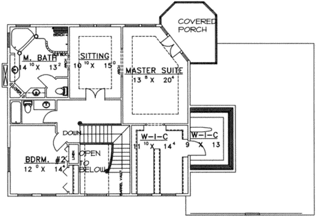 Traditional Style House Plan 2 Beds 3 Baths 2800 Sq/Ft Plan 117342