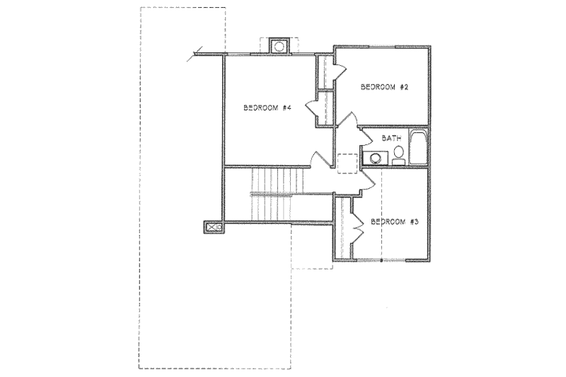 Traditional Style House Plan 4 Beds 2.5 Baths 1560 Sq/Ft Plan 6203