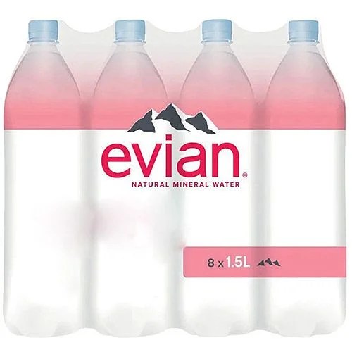 Evian Natural Spring Water 1.5 Litre Pack of 8 143136 Hunt Office UK