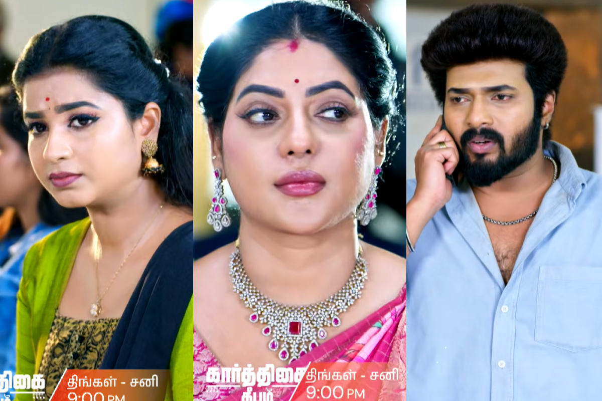 கனடாவுக்கு கிளம்பும் ரேவதி… சாமுண்டீஸ்வரியின் சதிவலையில் சிக்குகிறாரா? – கார்த்திகை தீபம் இன்றைய எபிசோட் அப்டேட்! கனடாவுக்கு கிளம்பும் ரேவதி… சாமுண்டீஸ்வரியின் சதிவலையில் சிக்குகிறாரா? – கார்த்திகை தீபம் இன்றைய எபிசோட் அப்டேட்!