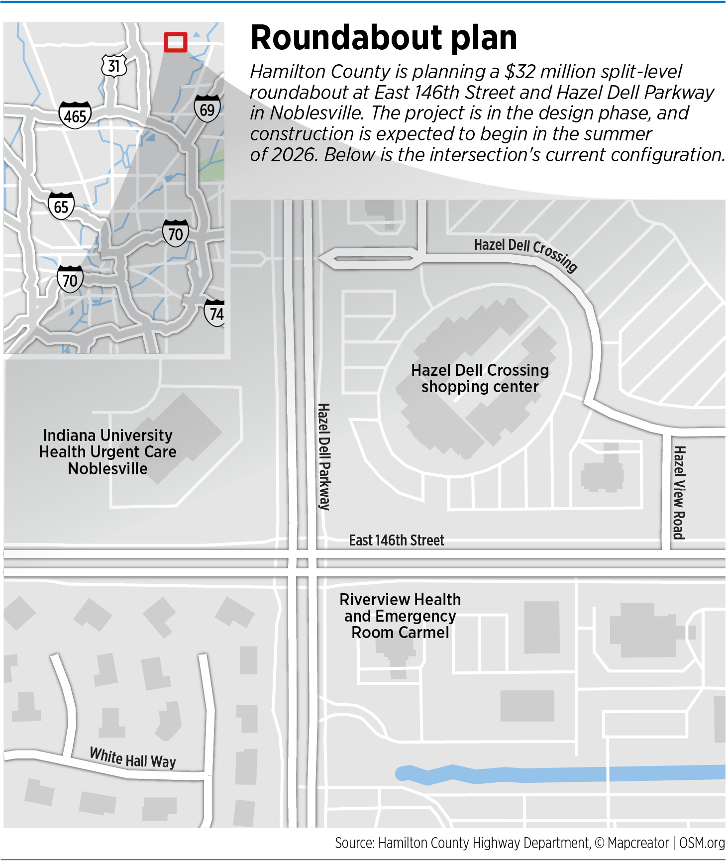 Splitlevel roundabout planned at 146th/Hazel Dell in Noblesville