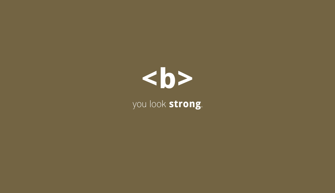 HTML bold tag