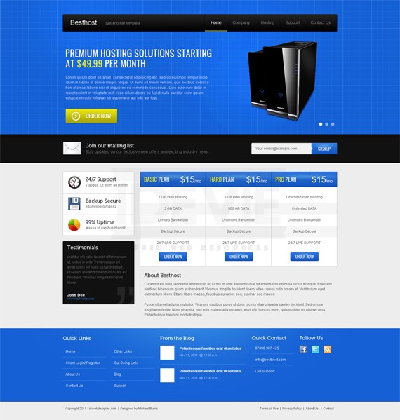 Create a Web Hosting Landing Page in Adobe iDevie