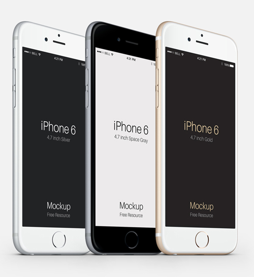 50 Free iPhone 6 and iPhone 6 Plus Mockups (PSD, AI