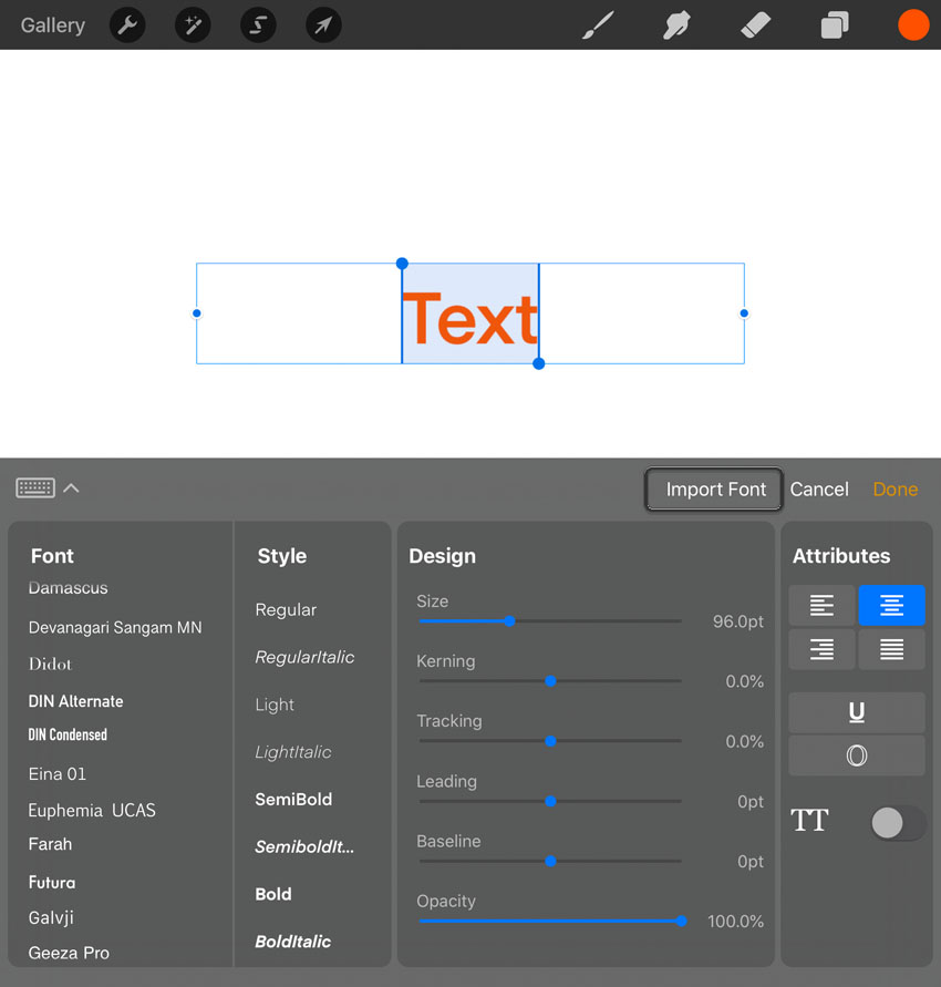 How to Install and Use Fonts in Procreate iDevie