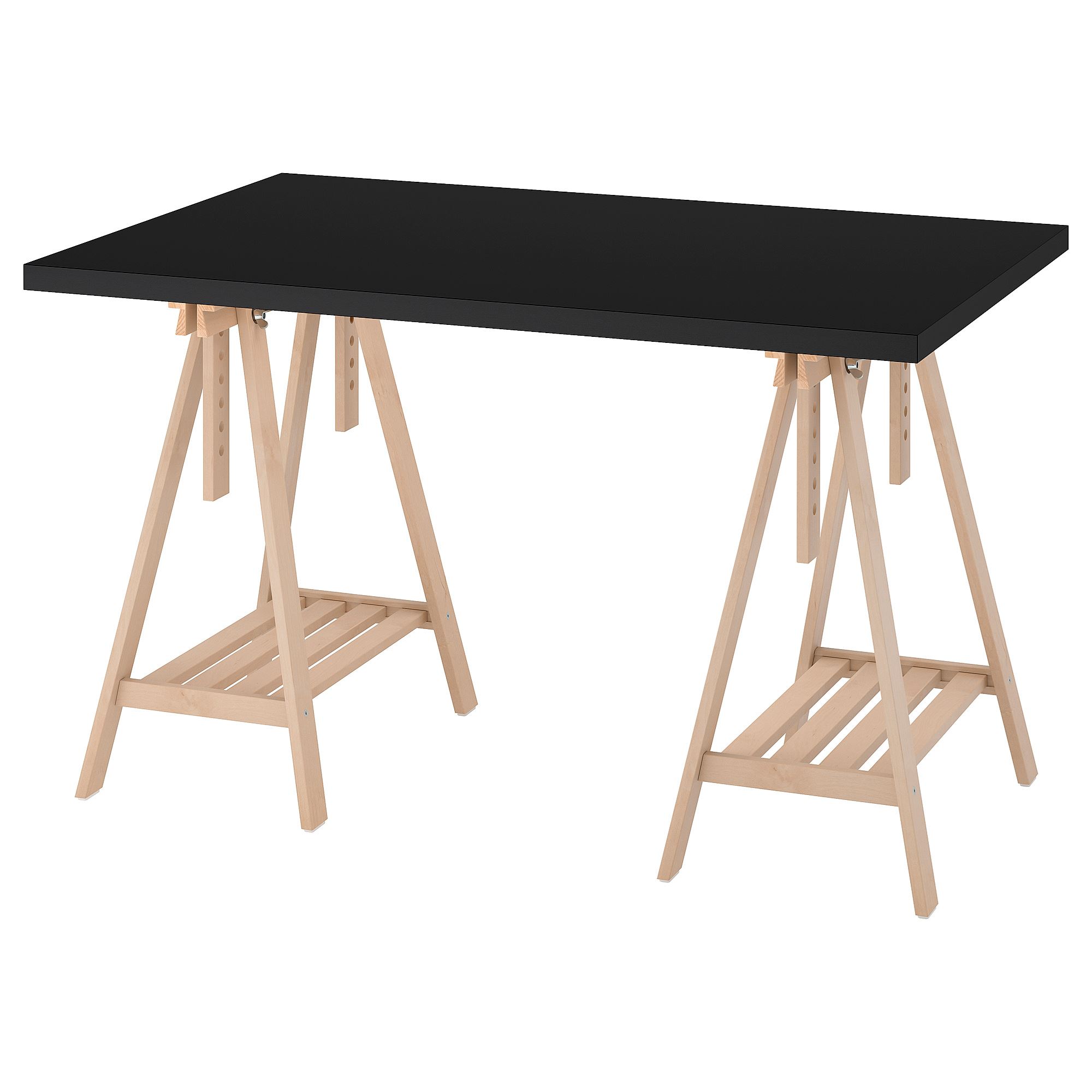MALVAKT/MITTBACK blackbirch 120x80 cm desk IKEA