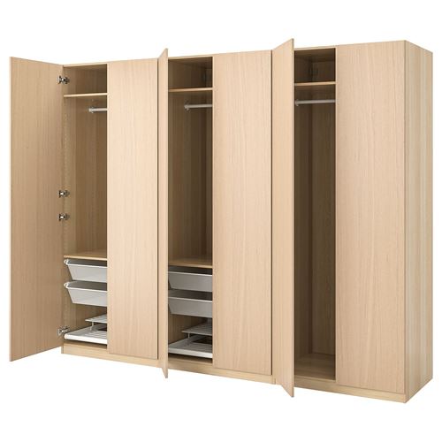 PAX/FORSAND gardırop ağartılmış meşe görünümlü 300x60x236 cm IKEA