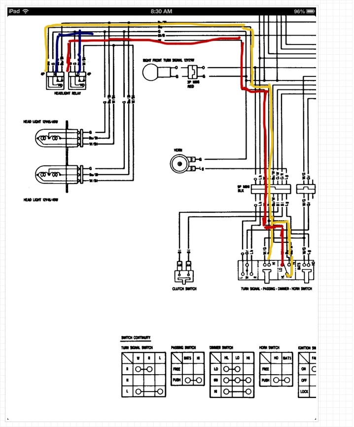 Headlight Relay Circuit Classic Goldwings Motorcyle Forum