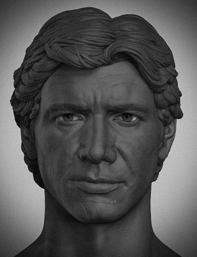 Head sculpture Han Solo headsculpt Custom OneSixth Figures Forum