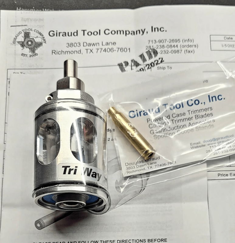 Brass prep just got a little easier Giraud Tri Way Cutter set up