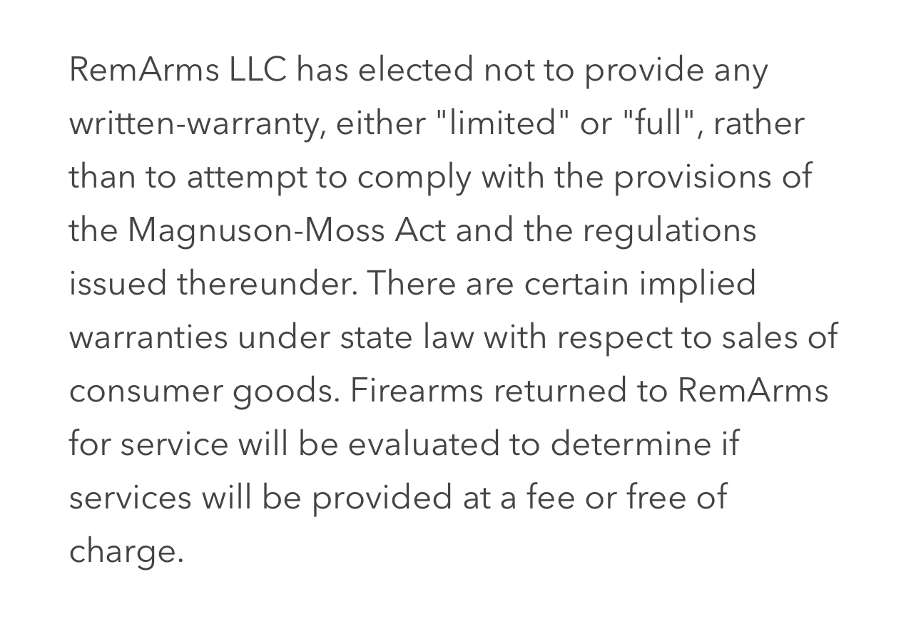 Remington customer support and warranties Oklahoma Shooters